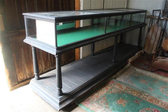 Ebonised shop counter